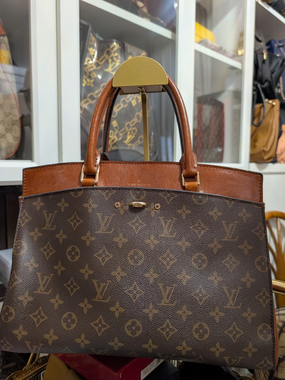 Louis Vuitton Brown Monogram Canvas Top-Handle Tote
